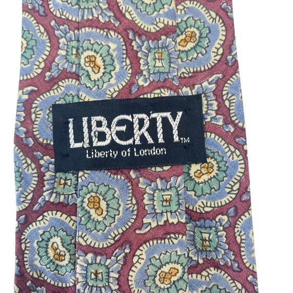 LIBERTY OF LONDON Flower Geometric Gray Tie - Picture 4 of 8